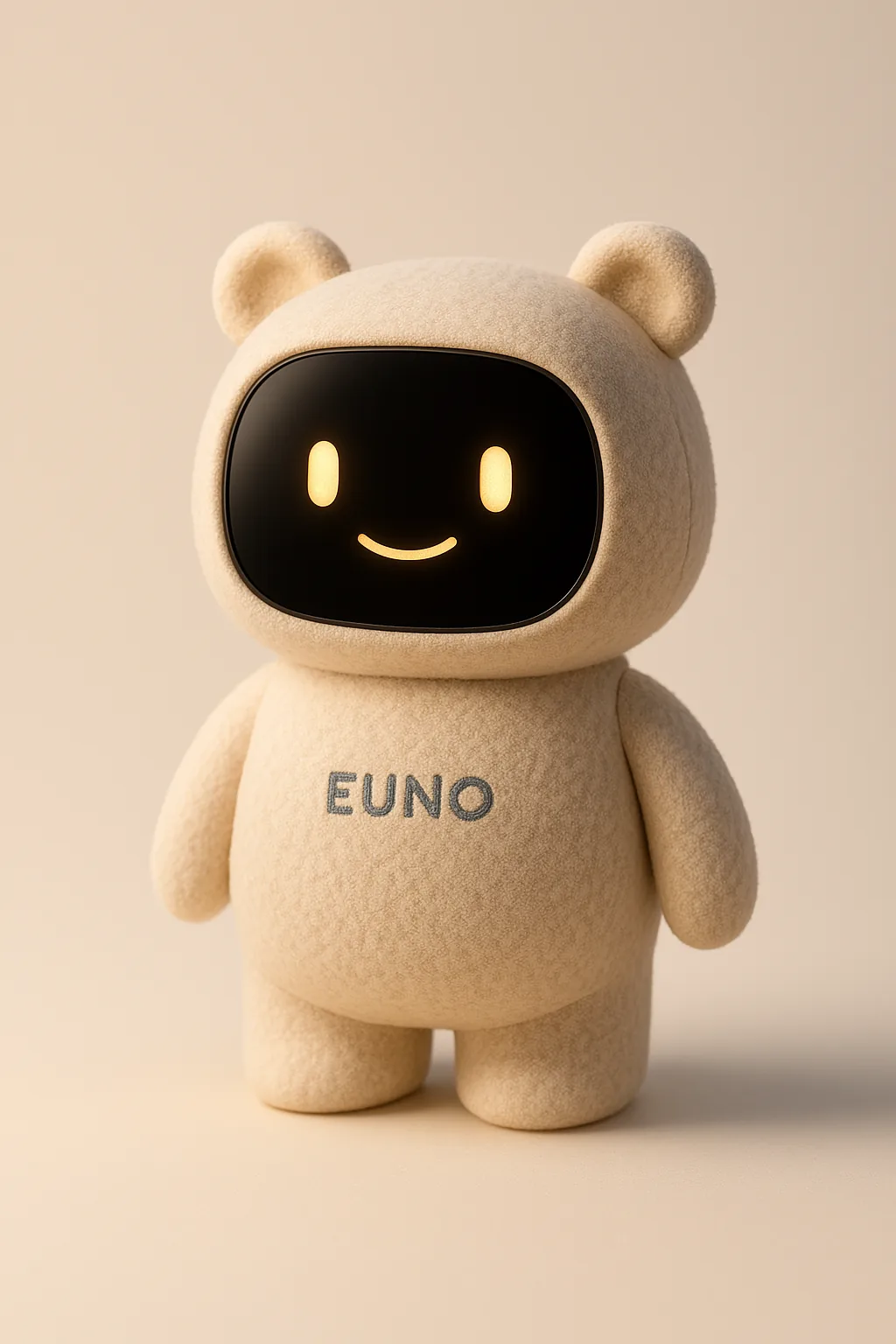 Deux robots Euno réunis autour d'un livre dans une ambiance familiale chaleureuse